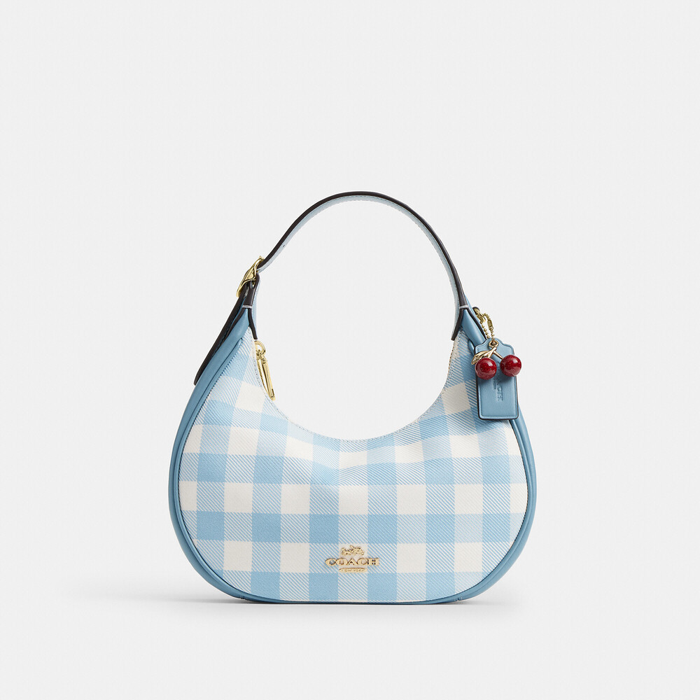 Coach Outlet Emily Shoulder Bag With Gingham Print And Charm